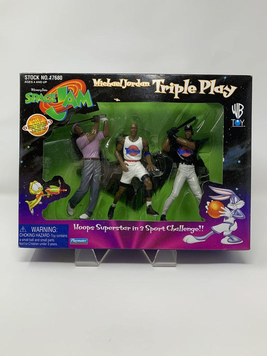 1996 MICHAEL JORDAN SPACE JAM TRIPLE PLAY ACTION FIGURE SET