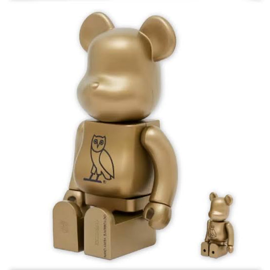 BEARBRICK X OVO 100% & 400% SET GOLD