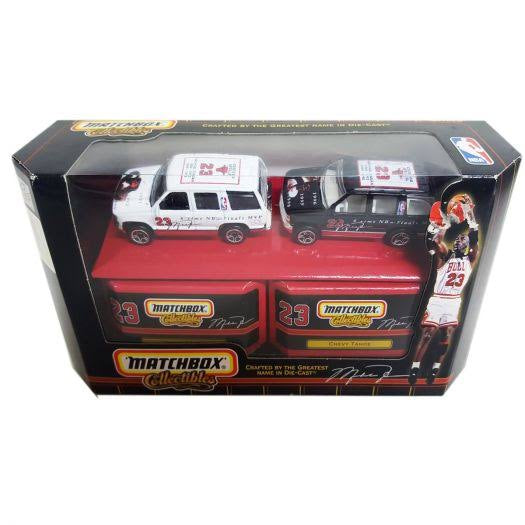 1999 MATCHBOX NBA COLLECTION M.J 23 CHOCAGO BULLS CHEVY TAHOE SET