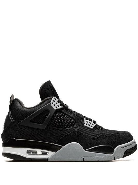 AIR JORDAN 4 RETRO BLACK CANVAS