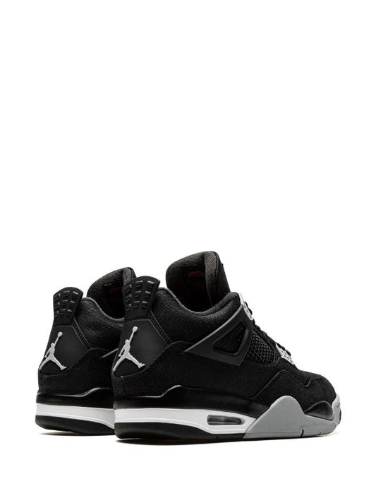 AIR JORDAN 4 RETRO BLACK CANVAS