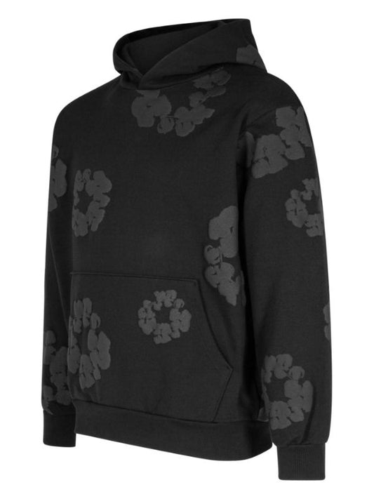 DENIM TEARS COTTON WREATH HOODIE MONOCHROME  BLACK