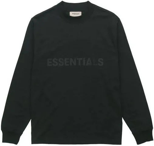 FEAR OF GOD ESSENTIALS FW20 LONG SLEEVE LOGO TEE 'BLACK'