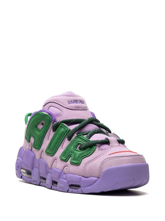 NIKE X AMBUSH AIR MORE UPTEMPO LOW SP LILAC & GREEN APPLE