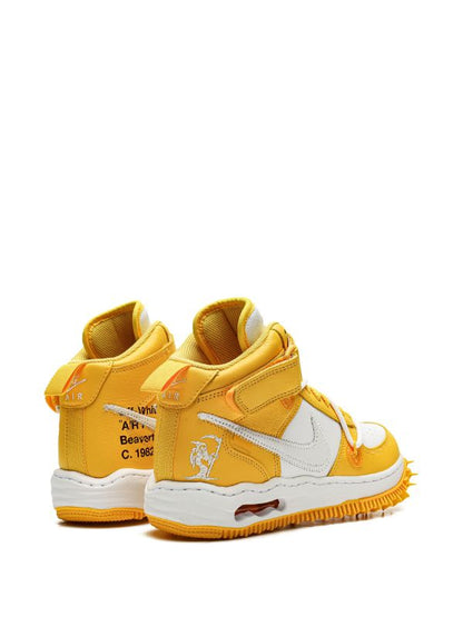NIKE X OFF-WHITE AIR FORCE 1 MID SP LTHR  MAIZE