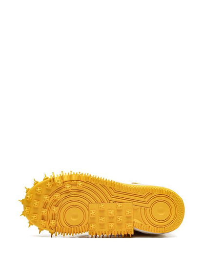 NIKE X OFF-WHITE AIR FORCE 1 MID SP LTHR  MAIZE