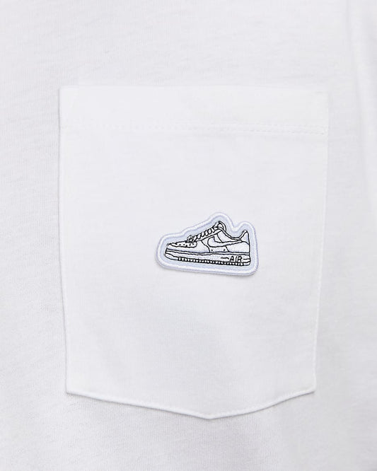 NIKE AIR FORCE 1 LOW LOGO T-SHIRT  WHITE
