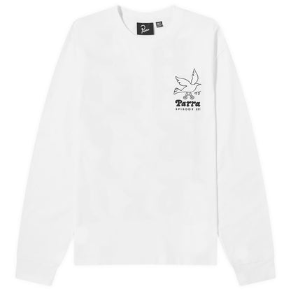 PARRA CHAIR PENCIL LONGSLEEVE T-SHIRT WHITE