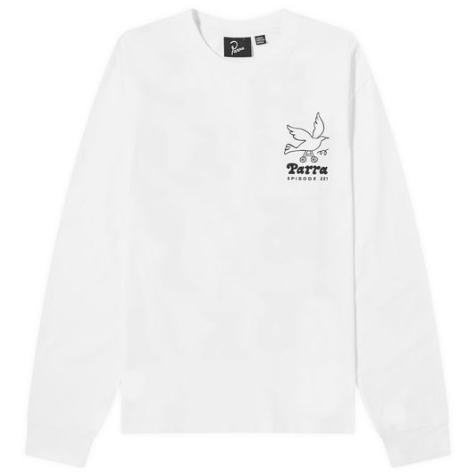 PARRA CHAIR PENCIL LONGSLEEVE T-SHIRT WHITE