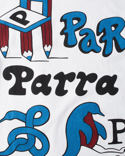 PARRA CHAIR PENCIL LONGSLEEVE T-SHIRT WHITE