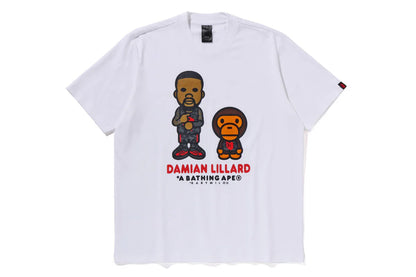 ADIDAS X  BAPE X DAME 9 GRAPHIC TEE WHITE
