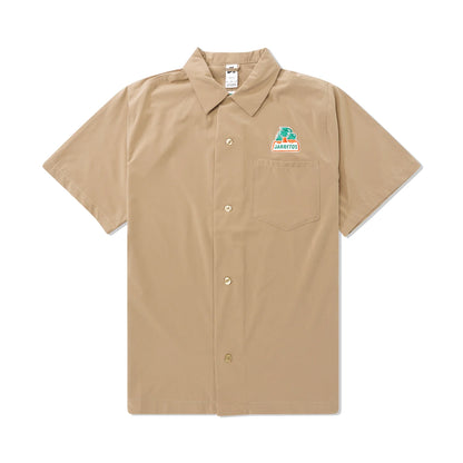 NIKE SB X JARRITO BOWLING BUTTON UP SHIRT KHAKHI