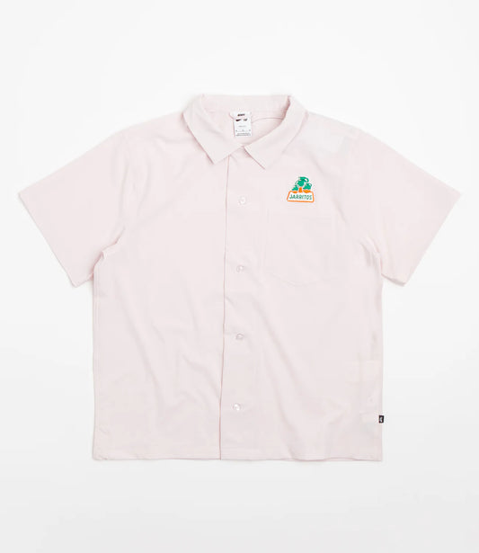 NIKE SB X JARRITO BOWLING BUTTON UP SHIRT PINK
