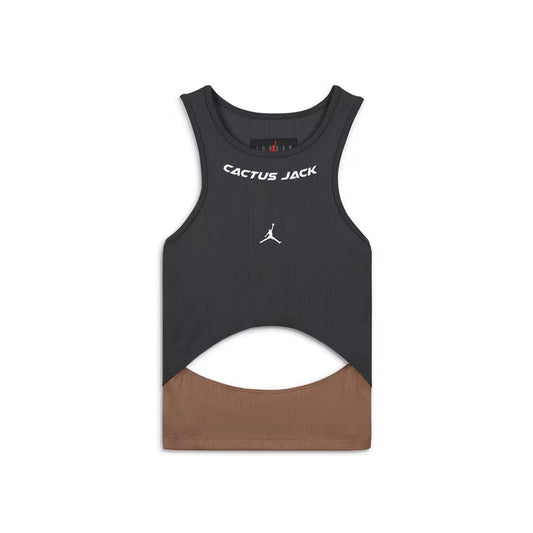 JORDAN X TRAVIS SCOTT CACTUS JACK WOMENS'S TANK TOP DARK SMOKE GREY